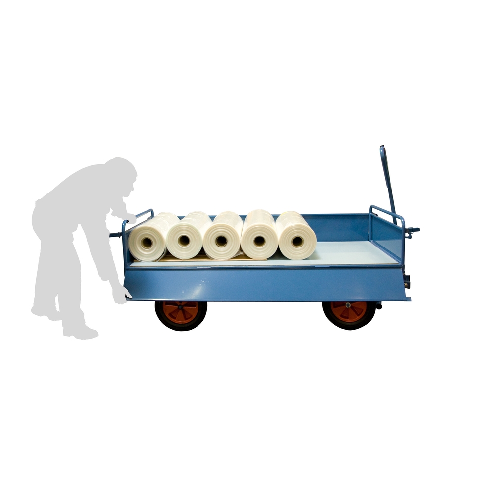 Chariot 1000 kg 1600 x 800 mm pivotant dossier ridelle tôle FIMM - 800007125