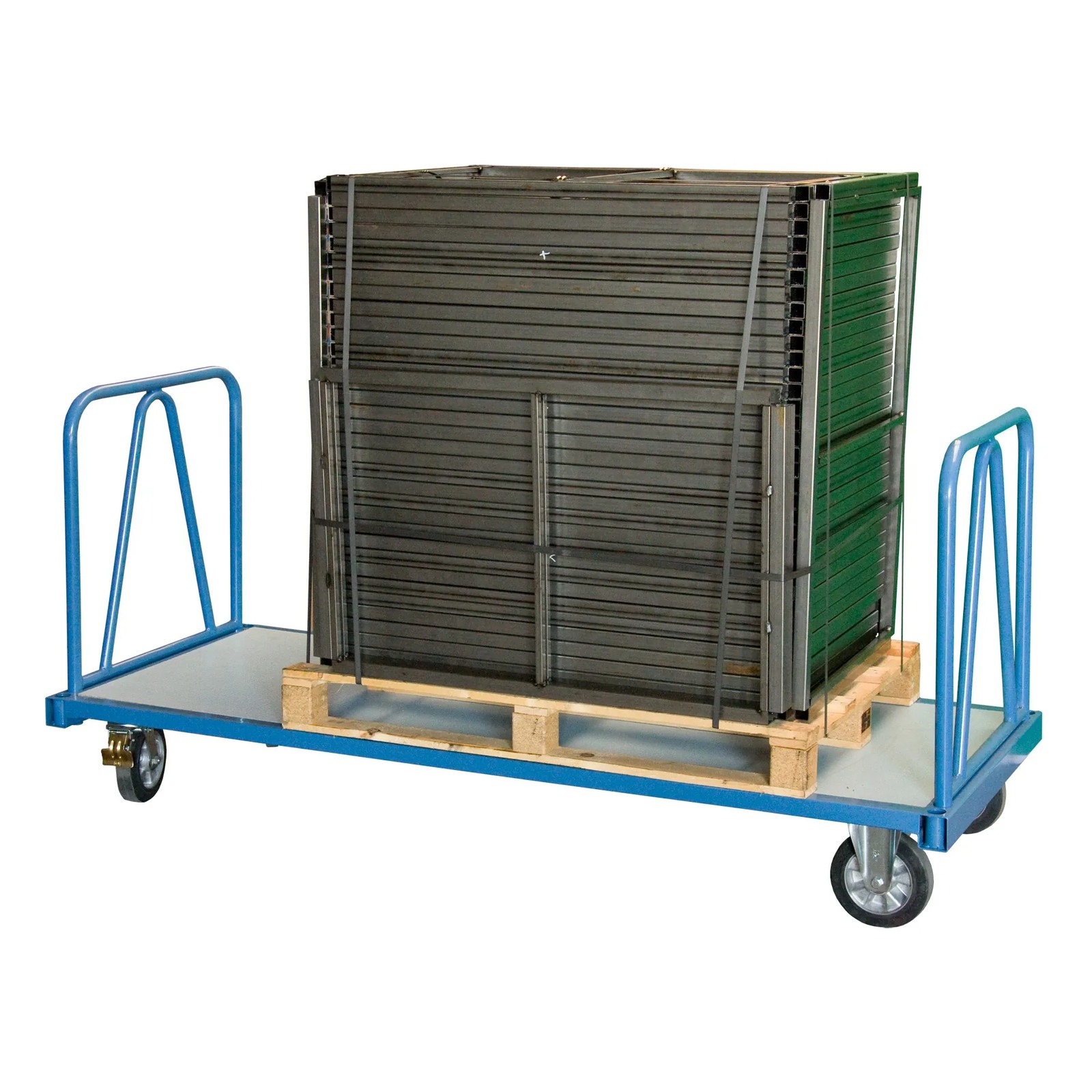 Chariot 1200 kg 2000 x 800 mm 2 dossiers roues rectangle FIMM - 800007199