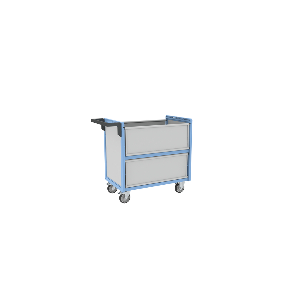 Chariot conteneur plaque alvéolaire sans toit 850x500 mm 250 kg - FIMM - 800726112