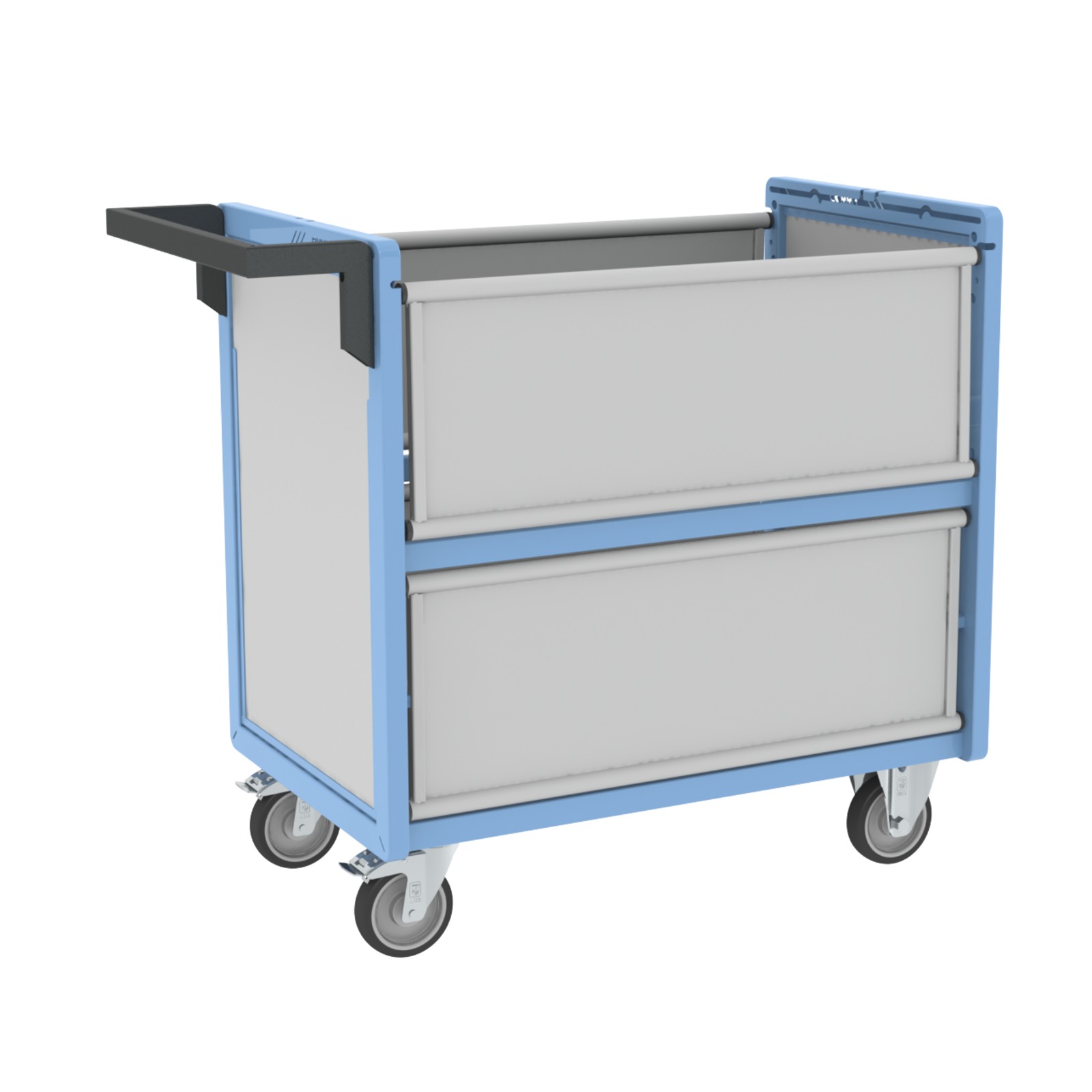 Chariot conteneur plaque alvéolaire sans toit 850x500 mm 250 kg - FIMM - 800726112