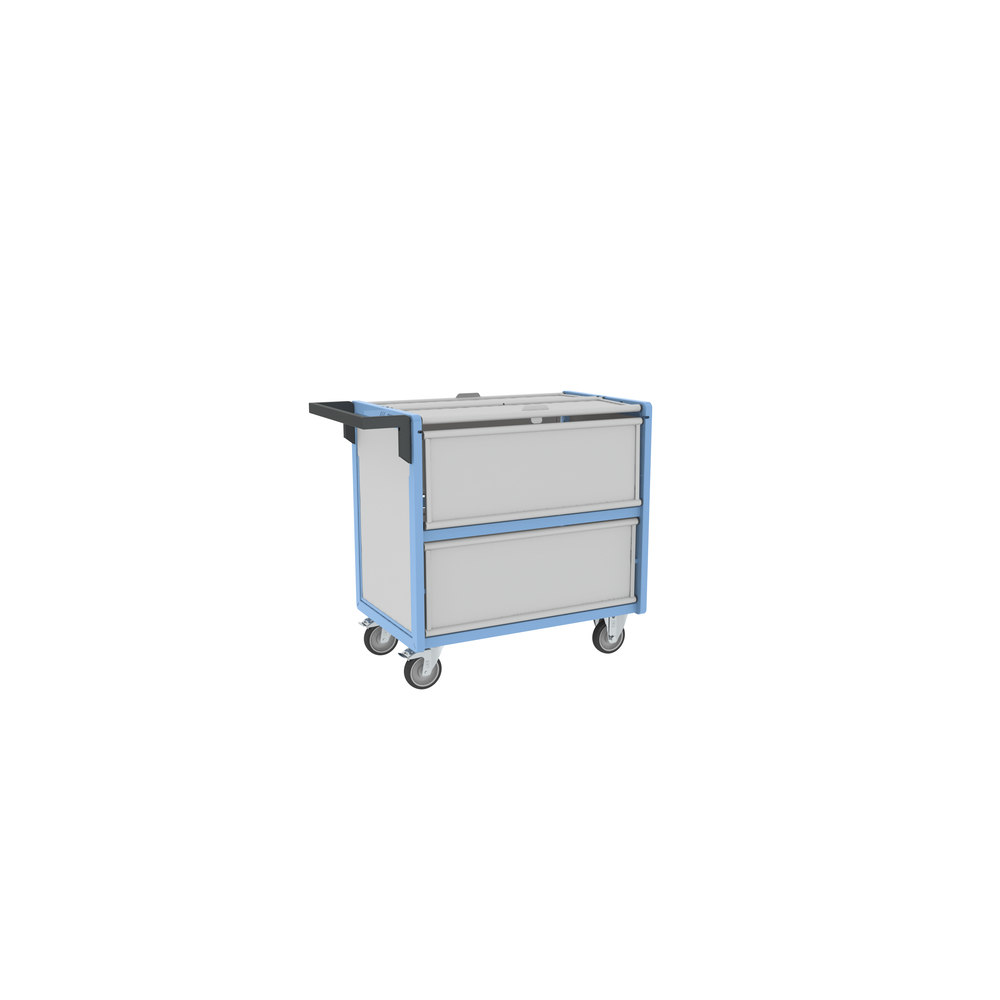 Chariot conteneur plaque alvéolaire avec toit 850x500 mm 250 kg - FIMM - 800726114