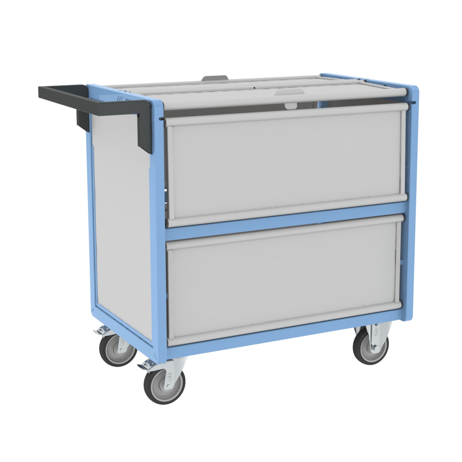 Chariot conteneur plaque alvéolaire avec toit 850x500 mm 250 kg - FIMM - 800726114