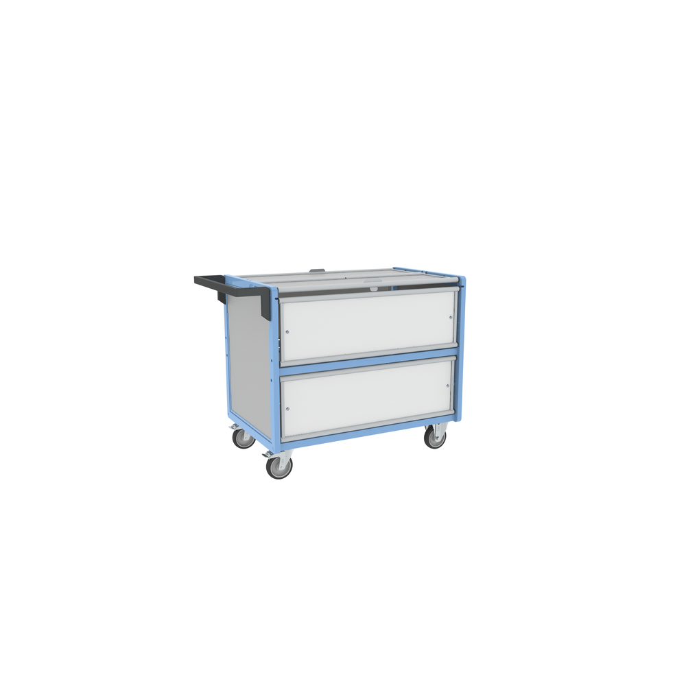 Chariot conteneur plaque alvéolaire avec toit 1000x600 mm 250 kg - FIMM - 800726124