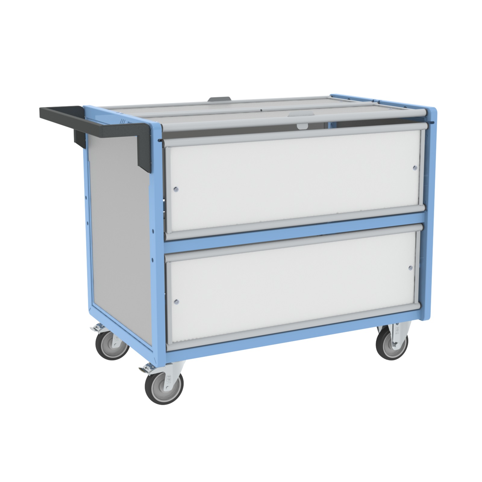 Chariot conteneur plaque alvéolaire avec toit 1000x600 mm 250 kg - FIMM - 800726124