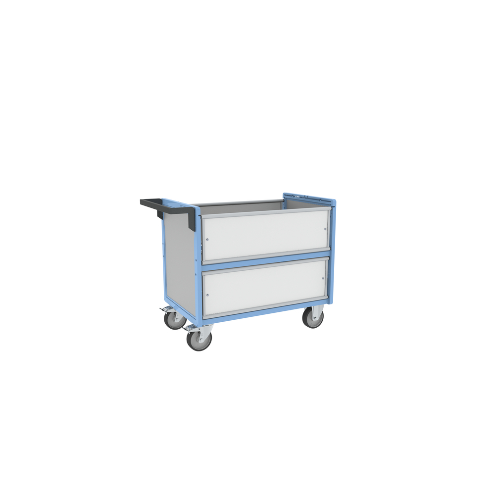 Chariot conteneur plaque alvéolaire sans toit 1000x600 mm 500 kg - FIMM - 800726222