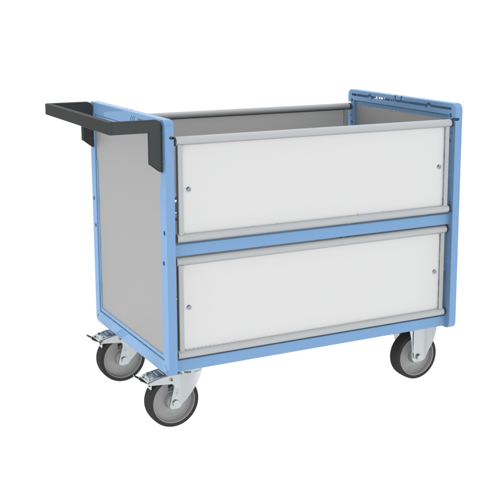 Chariot conteneur plaque alvéolaire sans toit 1000x600 mm 500 kg - FIMM - 800726222