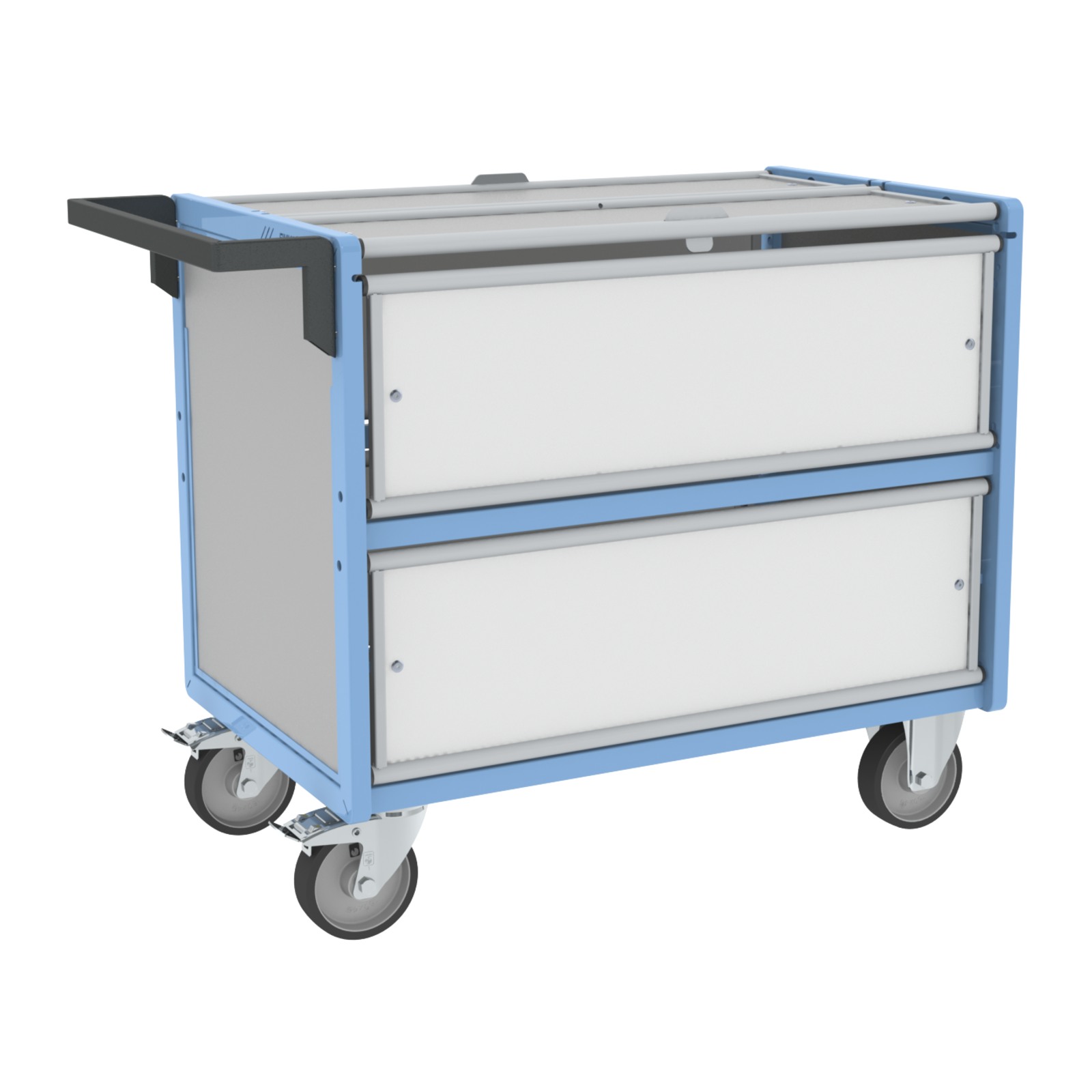 Chariot conteneur plaque alvéolaire avec toit 1000x600 mm 500 kg - FIMM - 800726224