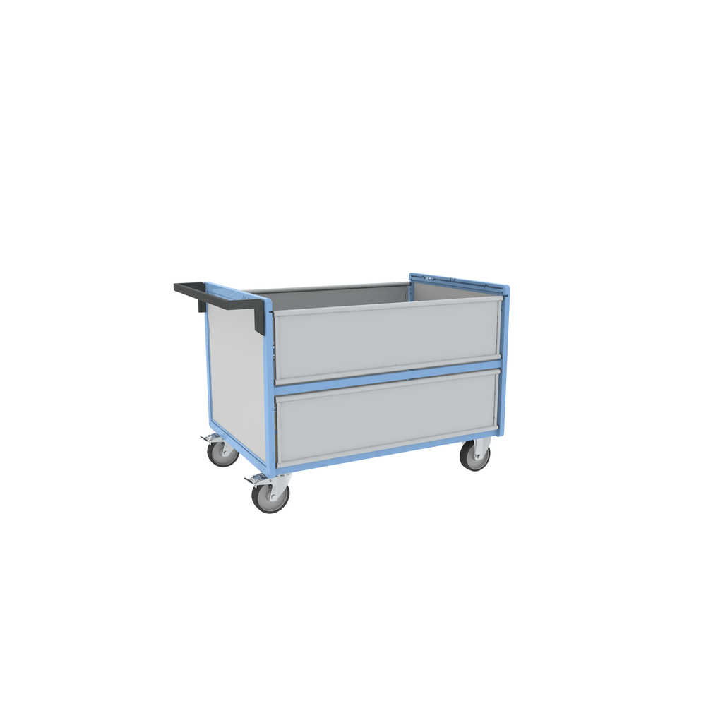 Chariot conteneur plaque alvéolaire sans toit 1200x800 mm 500 kg - FIMM - 800726232