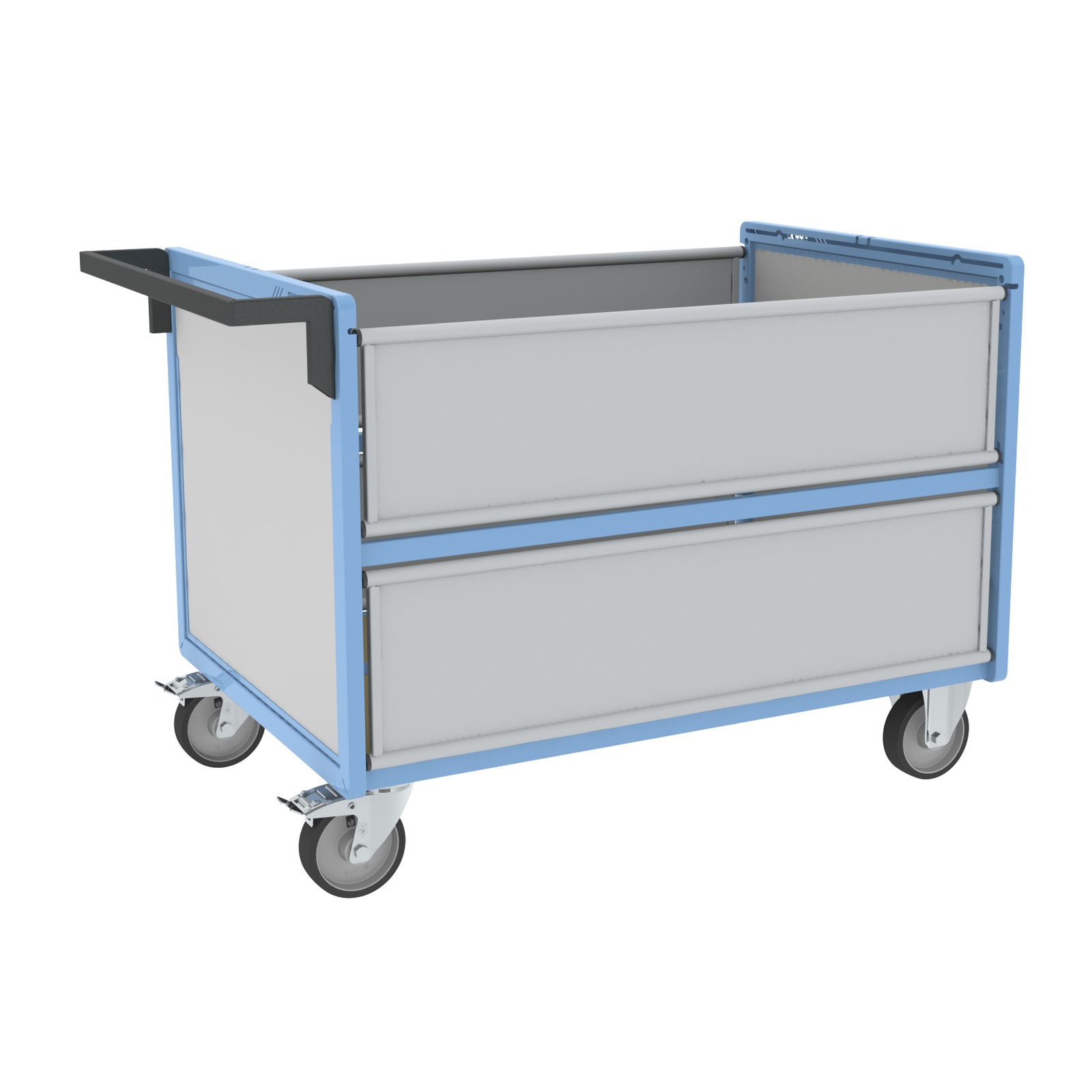 Chariot conteneur plaque alvéolaire sans toit 1200x800 mm 500 kg - FIMM - 800726232