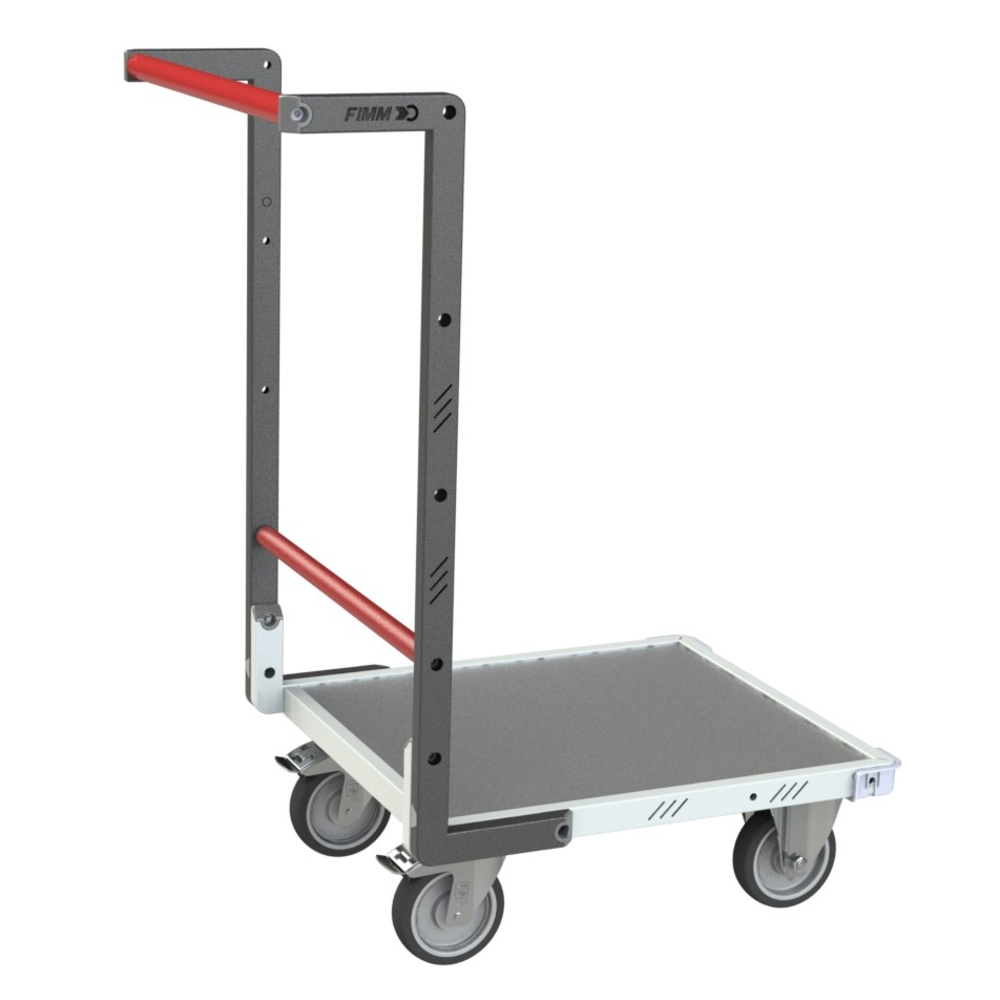 Chariot dossier fixe 550x500 mm plateau tôle roues TPE 250 kg - FIMM - 804720320