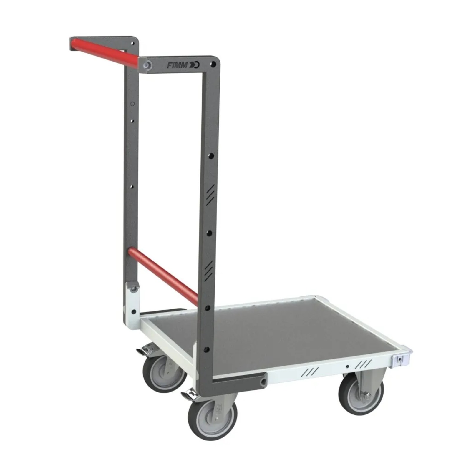 Chariot dossier fixe 550x500 mm plateau tôle roues TPE 250 kg - FIMM - 804720320