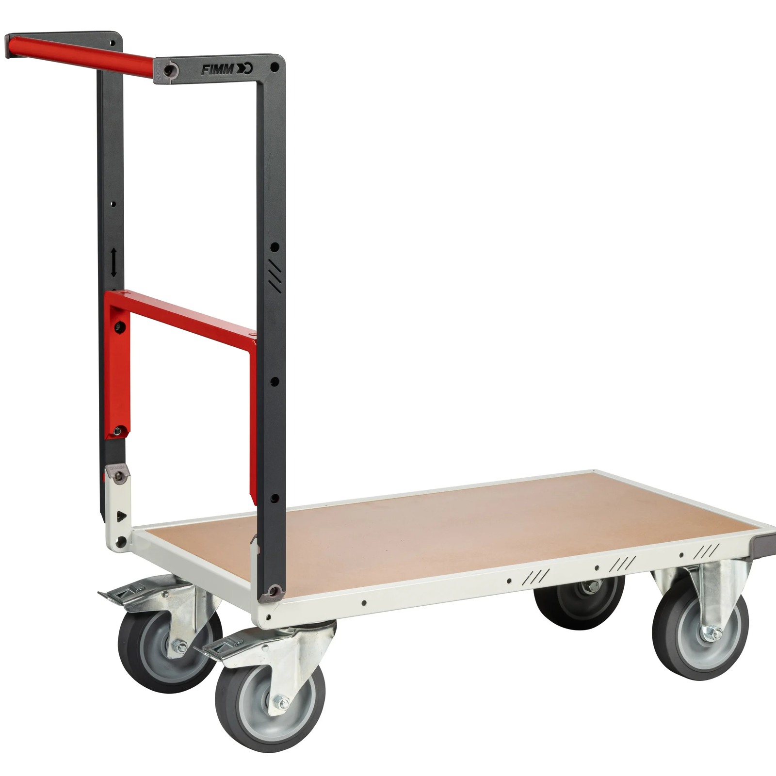 Chariot dossier repliable 850x500 mm plateau médium roues TPE 400 kg - FIMM - 804721241