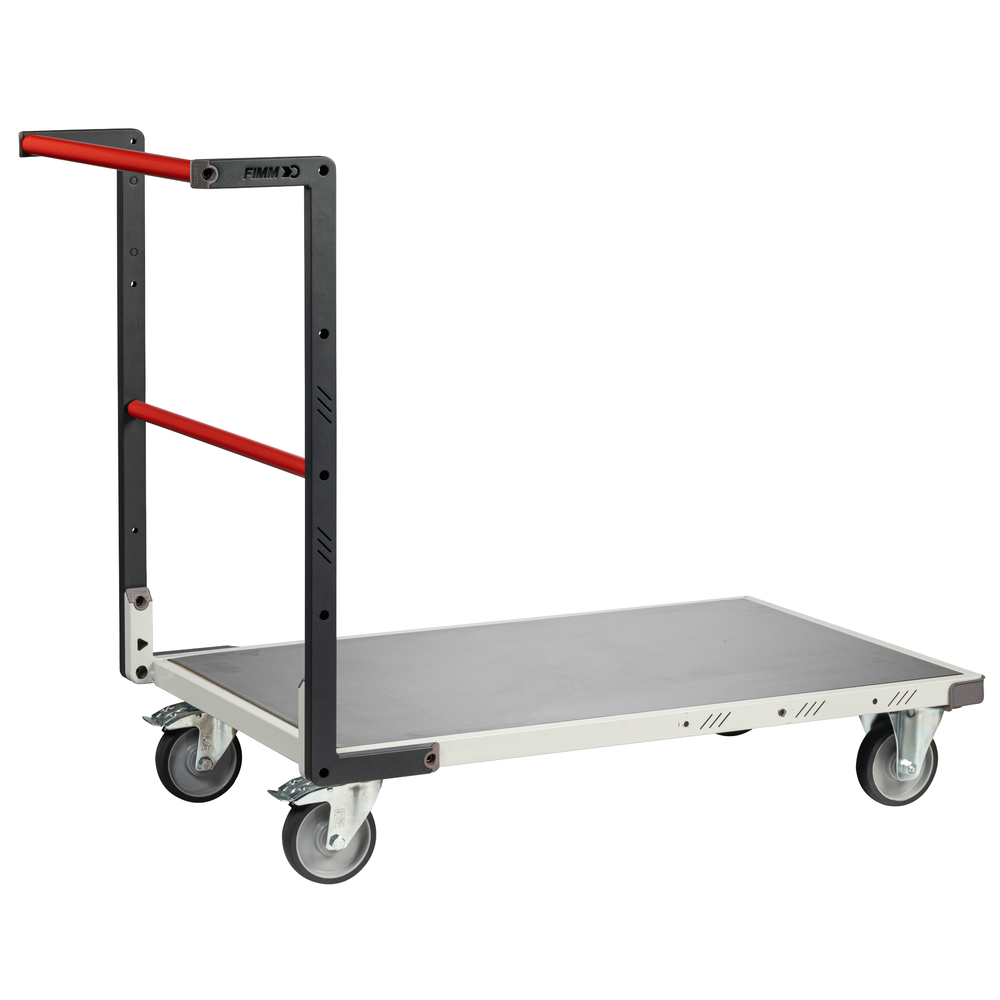 Chariot dossier fixe 850x500 mm plateau tôle roues TPE 250 kg - FIMM - 804721320
