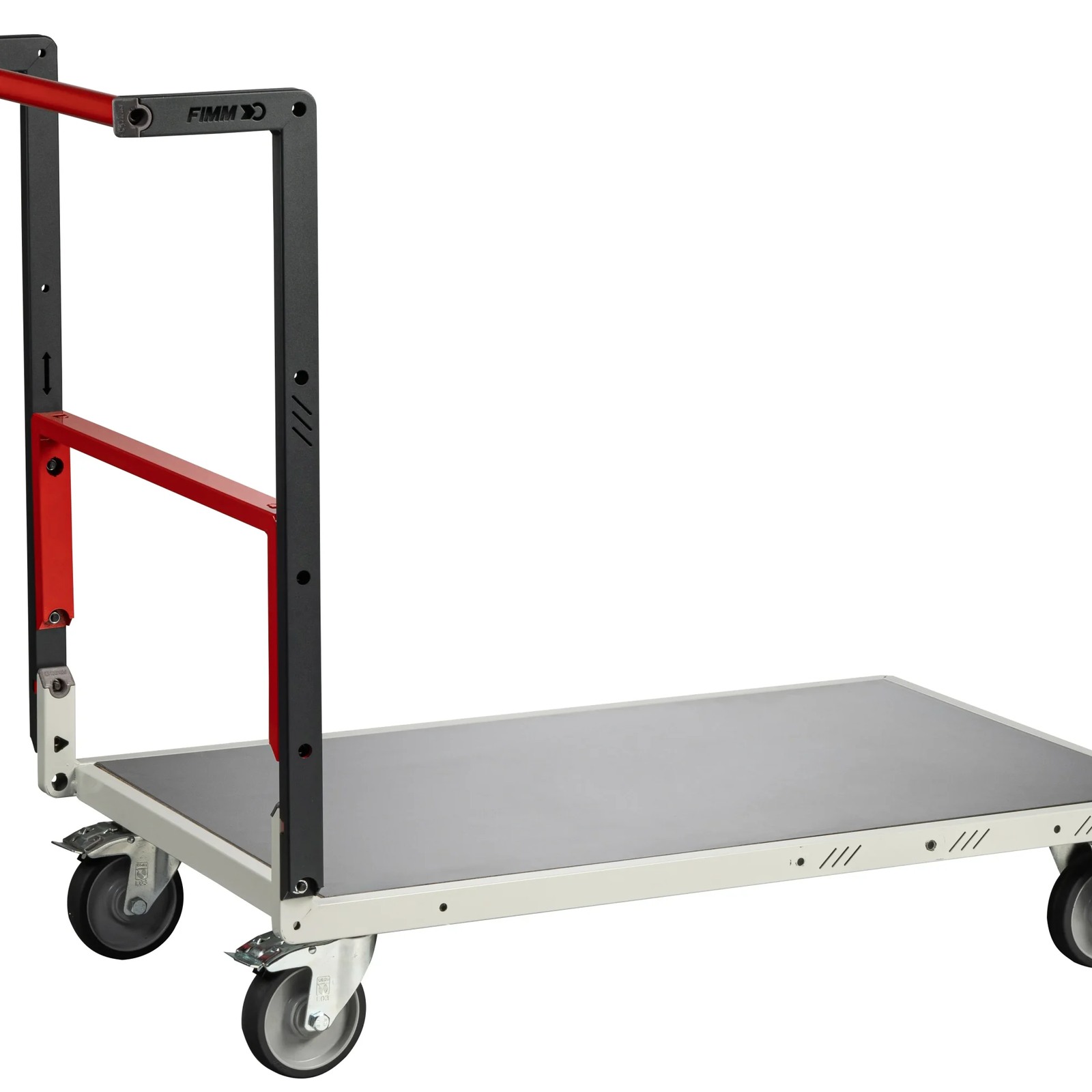 Chariot dossier repliable 850x500 mm plateau tôle roues TPE 250 kg - FIMM - 804721321