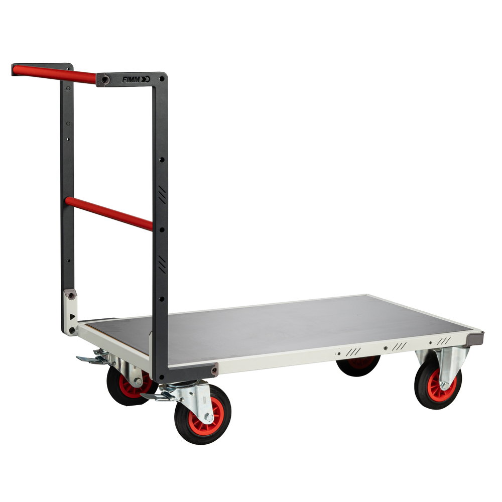 Chariot dossier fixe 1000x600 mm plateau tôle roues CC 400 kg - FIMM - 804722330