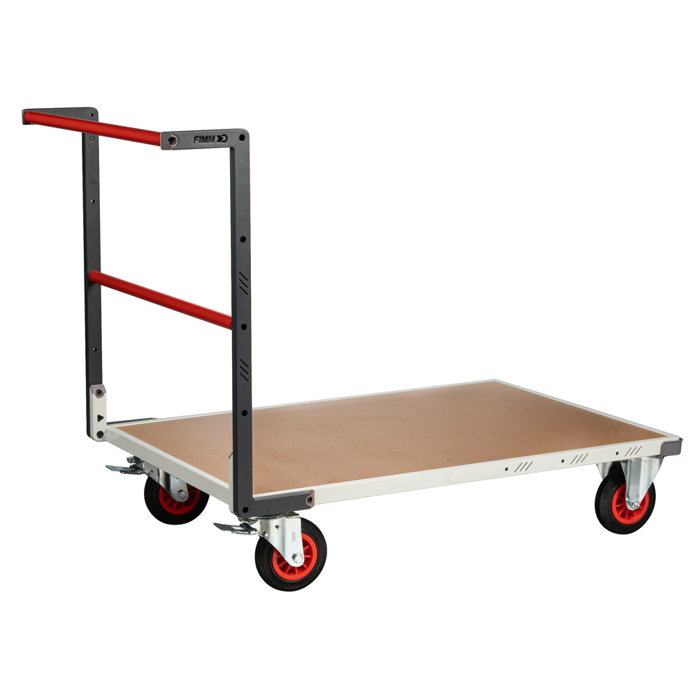 Chariot dossier fixe 1200x800 mm plateau médium roues CC 400 kg - FIMM - 804723230
