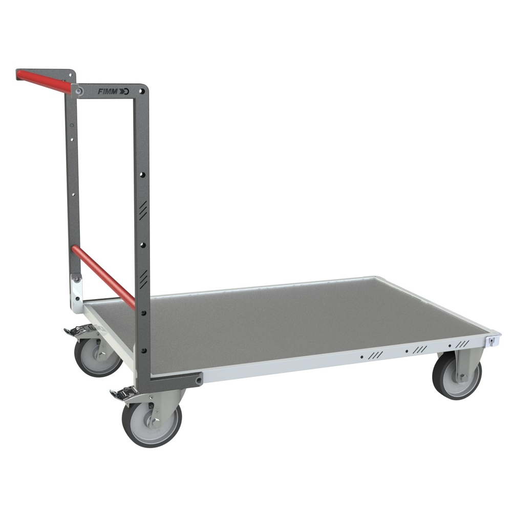 Chariot dossier fixe 1200x800 mm plateau tôle roues TPE 400 kg - FIMM - 804723340