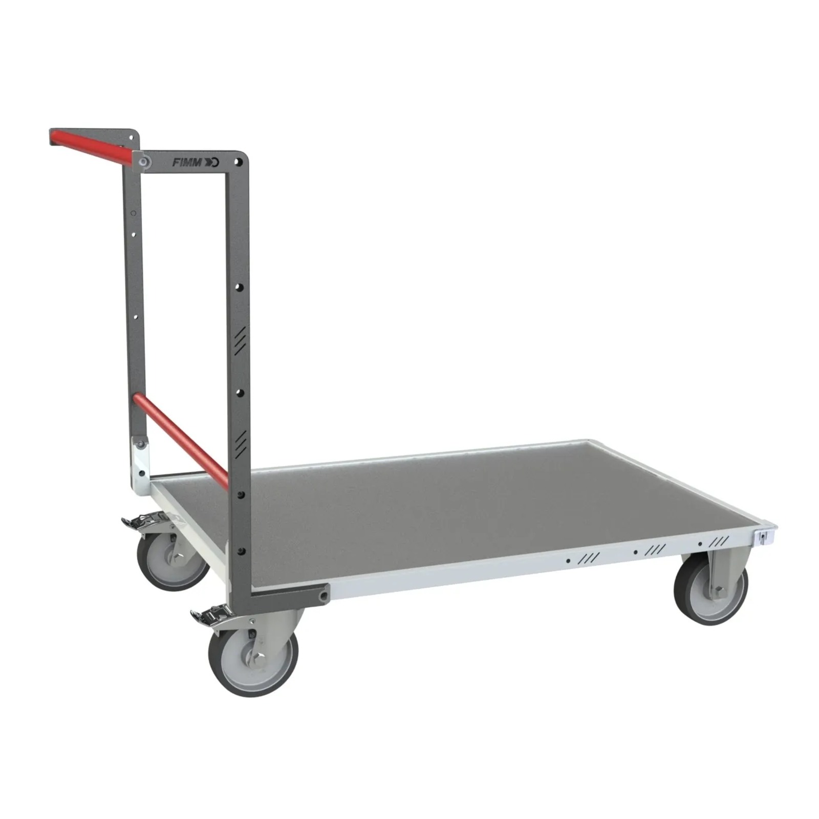 Chariot dossier fixe 1200x800 mm plateau tôle roues TPE 400 kg - FIMM - 804723340