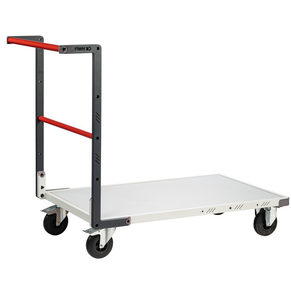 Chariot monté dossier fixe 1000x600 mm plateau mélaminé roues CC 250 kg - FIMM - 806722110