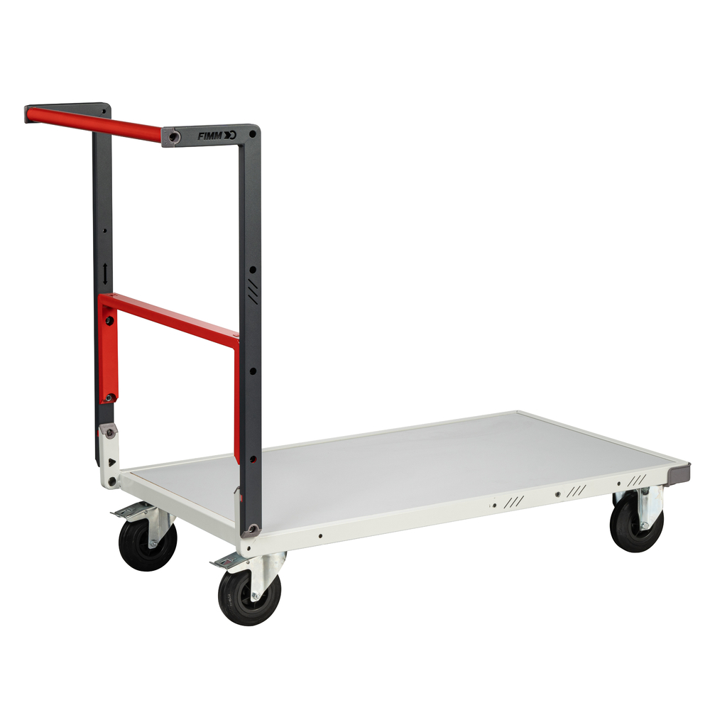 Chariot monté dossier repliable 1000x600 mm plateau mélaminé roues CC 250 kg - FIMM - 806722111