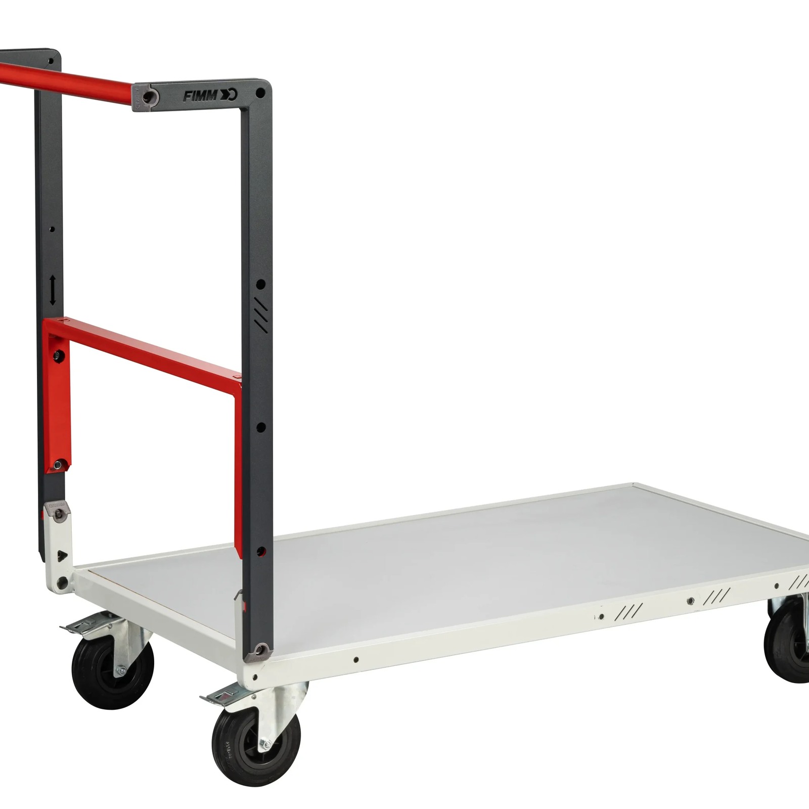 Chariot monté dossier repliable 1000x600 mm plateau mélaminé roues CC 250 kg - FIMM - 806722111