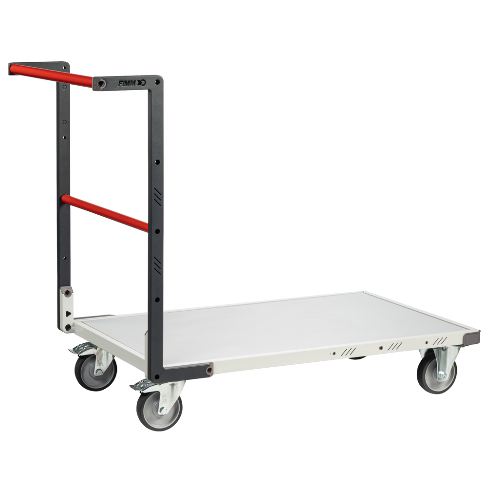 Chariot monté dossier fixe 1000x600 mm plateau mélaminé roues TPE 250 kg - FIMM - 806722120