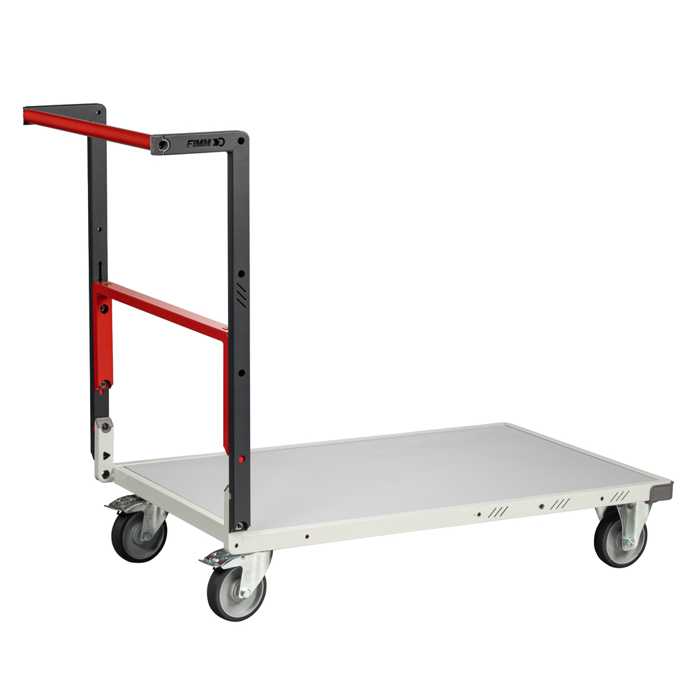 Chariot monté dossier repliable 1000x600 mm plateau mélaminé roues TPE 250 kg - FIMM - 806722121