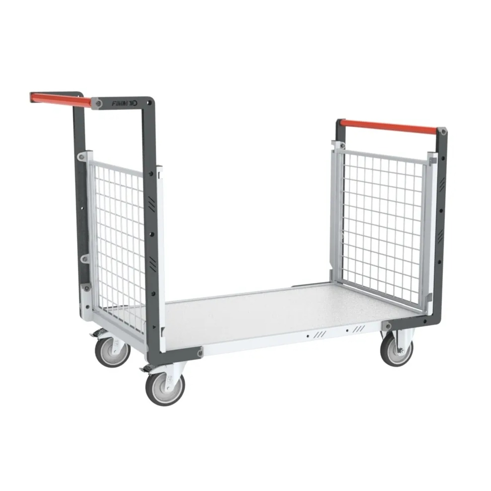 Chariot modulaire grillagé 2 dossiers plateau bois 850x500 mm 250 kg - FIMM - 806724142