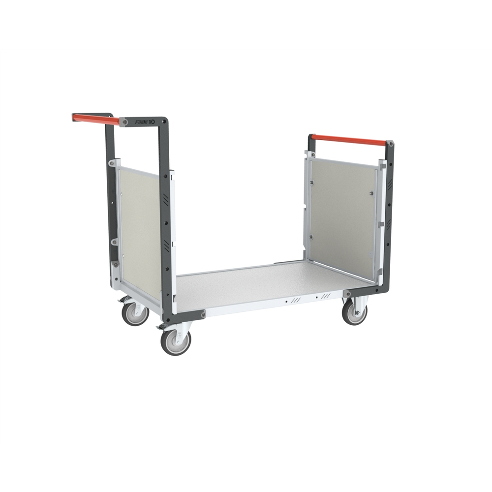 Chariot modulaire - 2 dossiers plateau bois 850x500 mm 250 kg - FIMM - 806724172