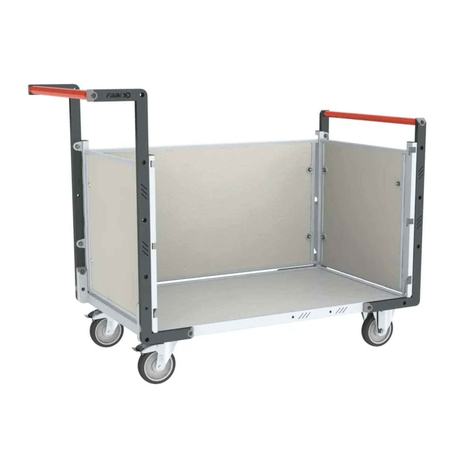 Chariot modulaire plaque alvéolaire 2 dossiers + 1 ridelle 850x500 mm 250 kg - FIMM - 806724174