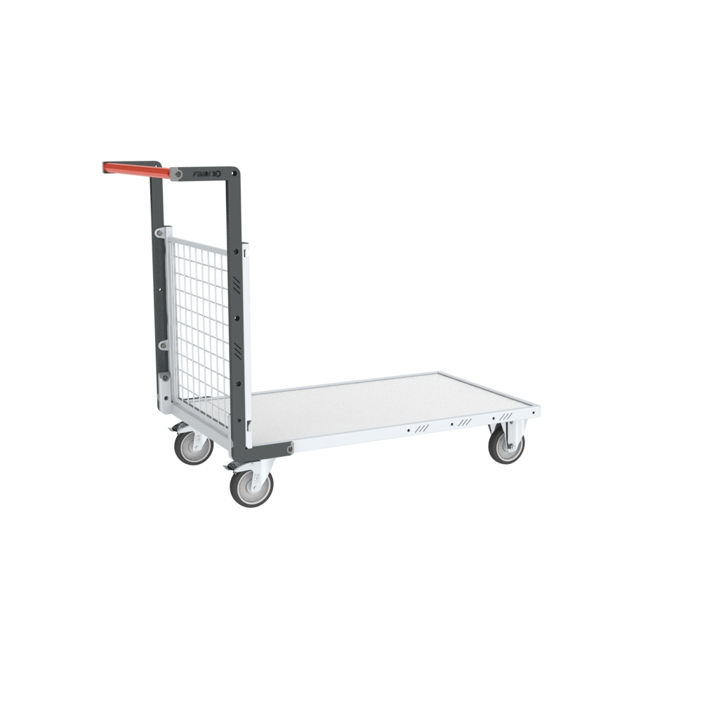 Chariot modulaire grillagé 1 dossier plateau bois 1000x600 mm 250 kg - FIMM - 806724241