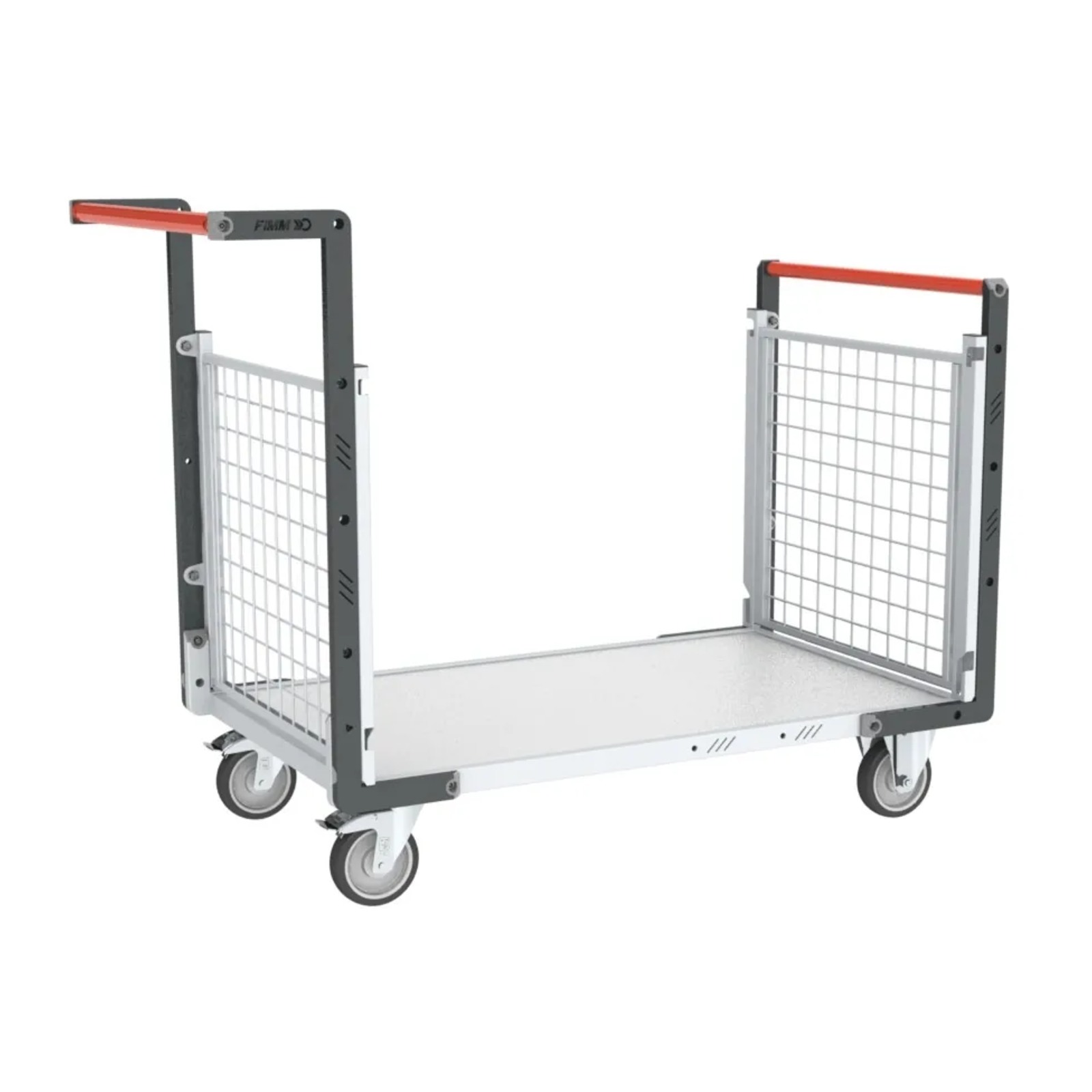 Chariot modulaire grillagé 2 dossiers plateau bois 1000x600 mm 250 kg - FIMM - 806724242