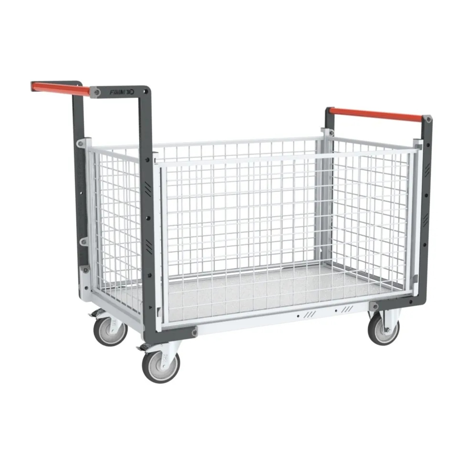 Chariot grillagé 2 dossiers + 2 ridelles plateau 1000x600 mm 250 kg - FIMM - 806724245