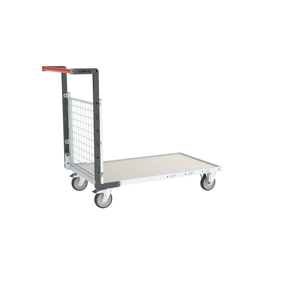 Chariot modulaire grillagé 1 dossier plateau tôle galva 1000x600 mm 250 kg - FIMM - 806724251