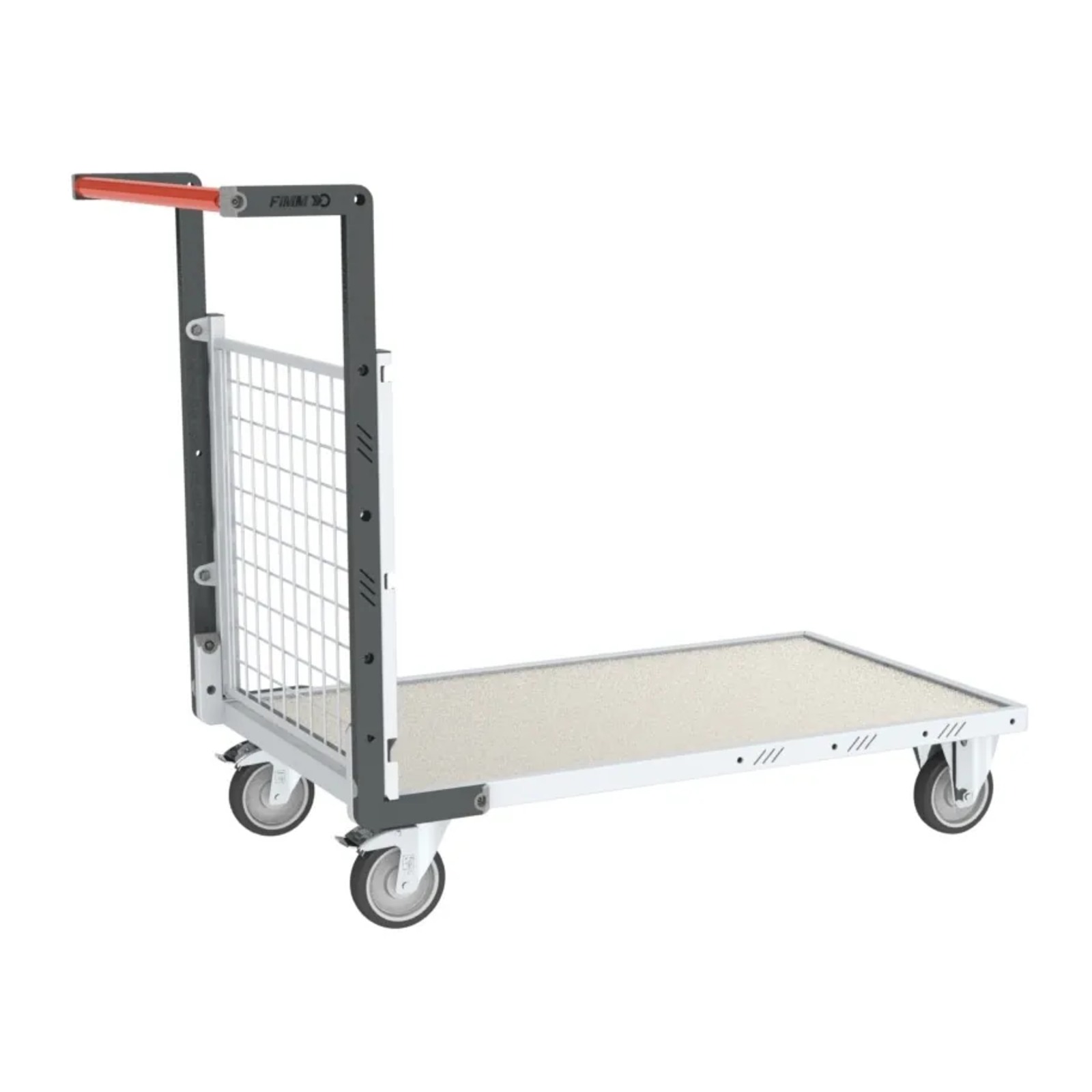 Chariot modulaire grillagé 1 dossier plateau tôle galva 1000x600 mm 250 kg - FIMM - 806724251