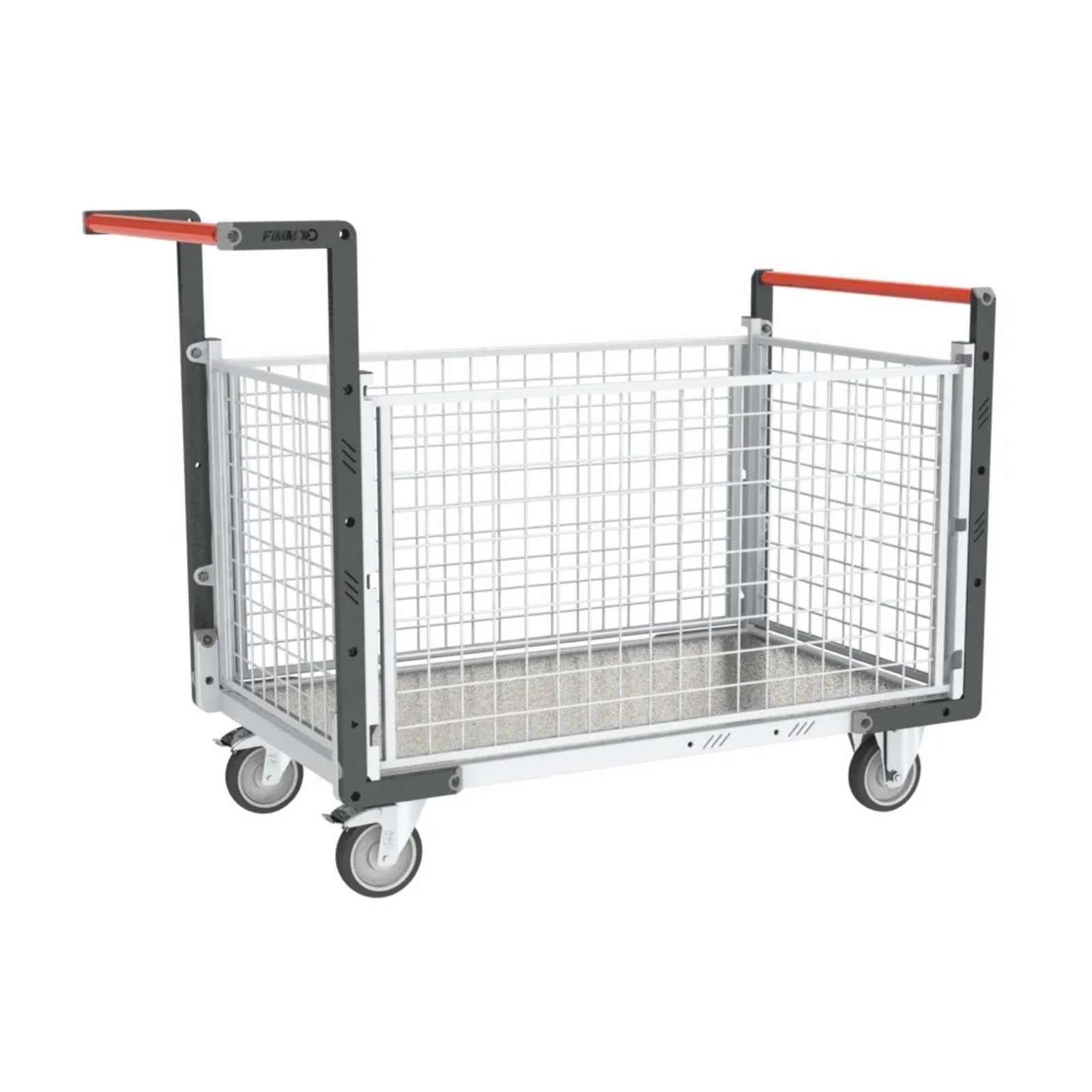 Chariot grillagé 2 dossiers + 2 ridelles plateau 1000x600 mm 250 kg - FIMM - 806724255