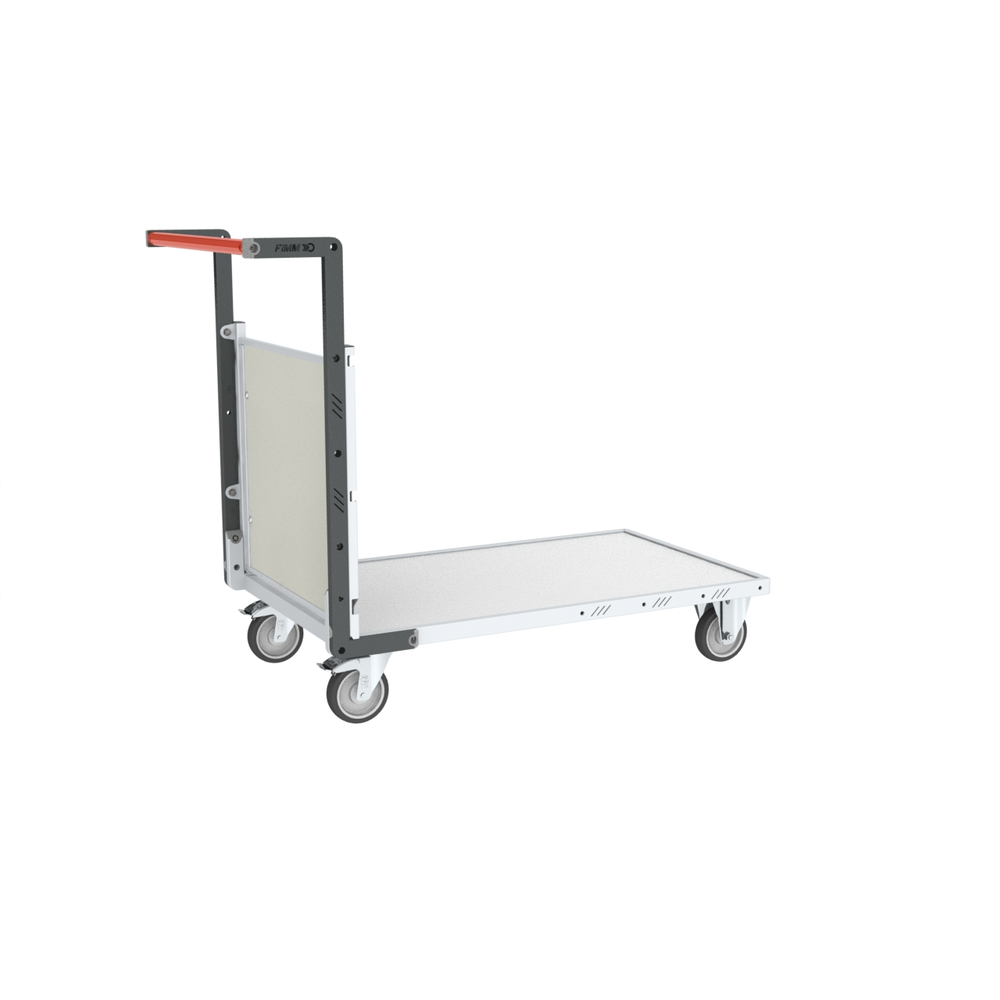Chariot modulaire - 1 dossier + plateau bois 1000x600 mm 250 kg - FIMM - 806724271