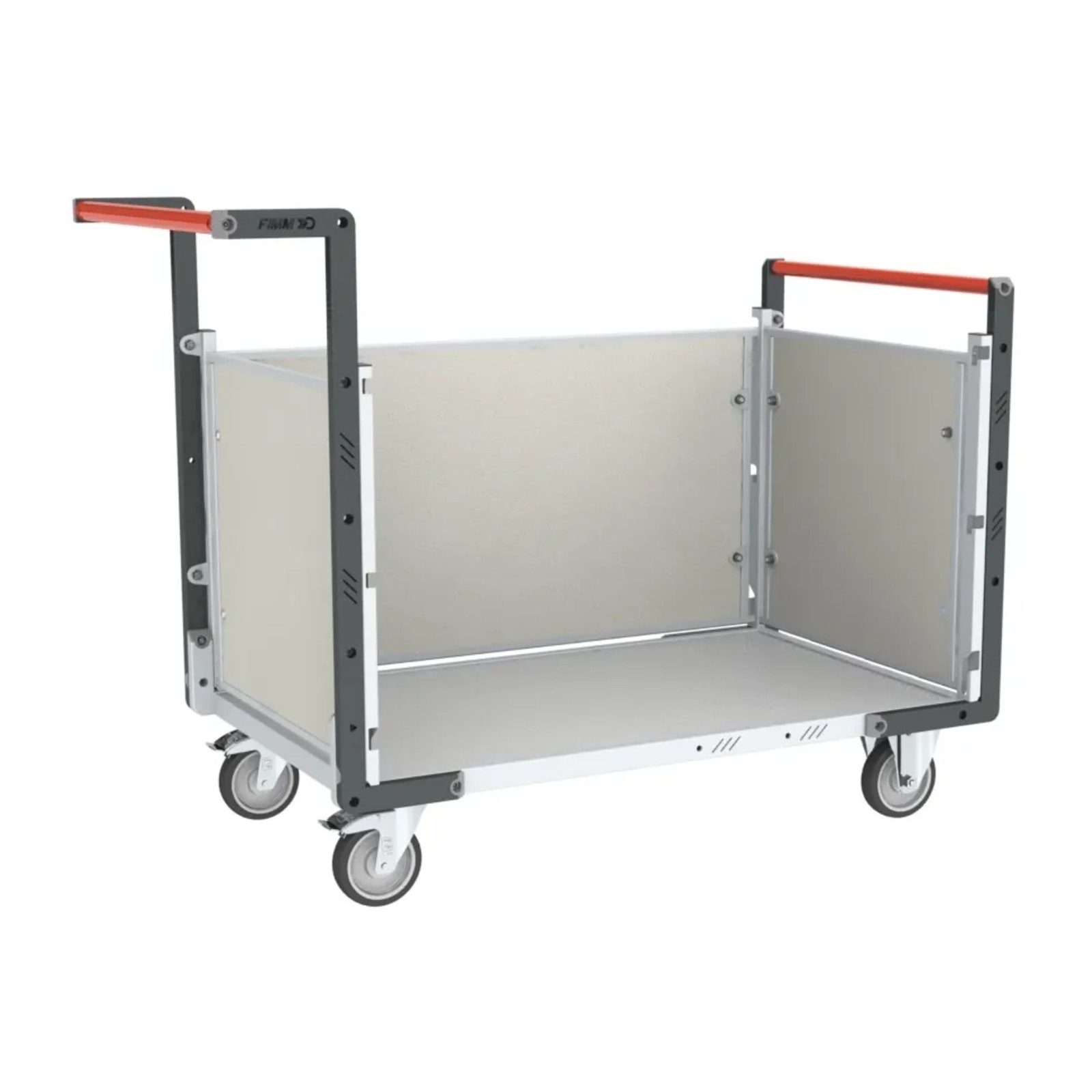 Chariot modulaire 2 dossiers + 1 ridelle plateau 1000x600 mm 250 kg - FIMM - 806724274