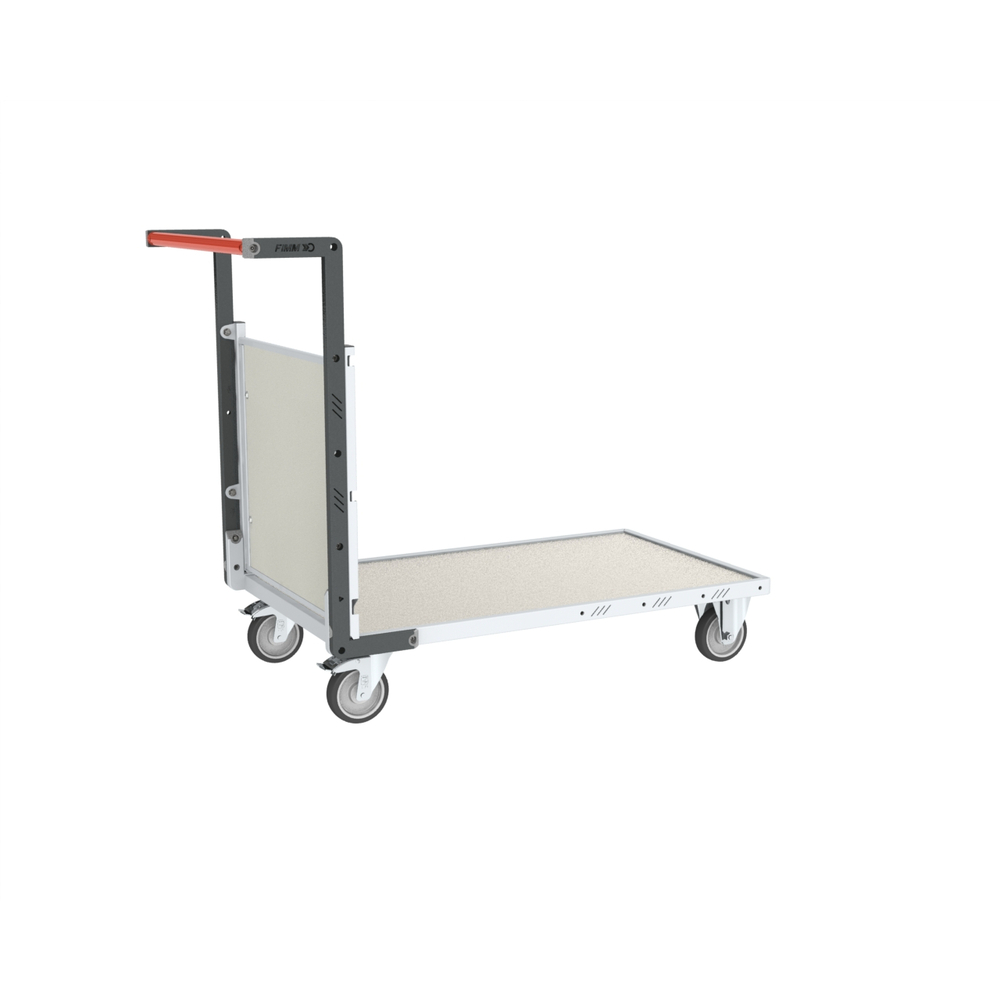 Chariot modulaire - 1 dossier plateau tôle galva 1000x600 mm 250 kg - FIMM - 806724281