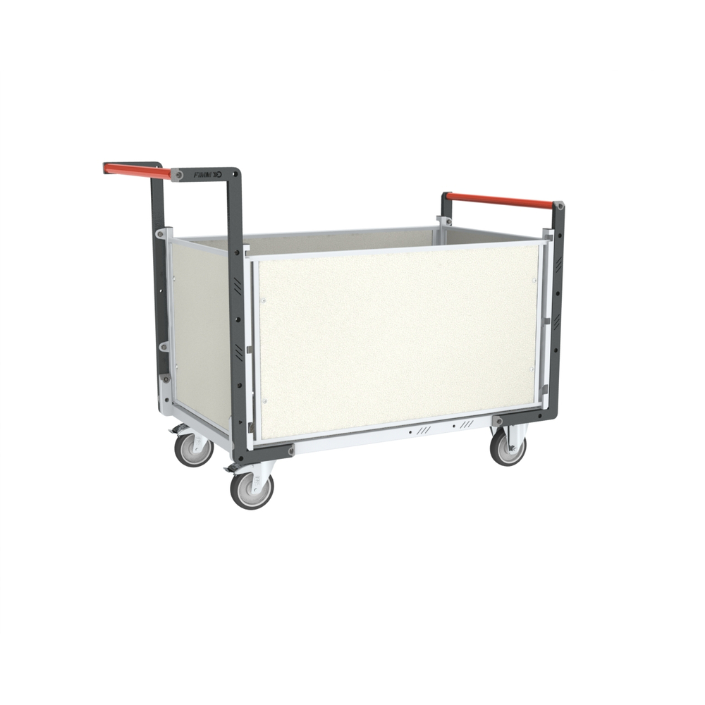 Chariot modulaire 2 dossiers + 2 ridelles et plateau 1000x600 mm 250 kg - FIMM - 806724285