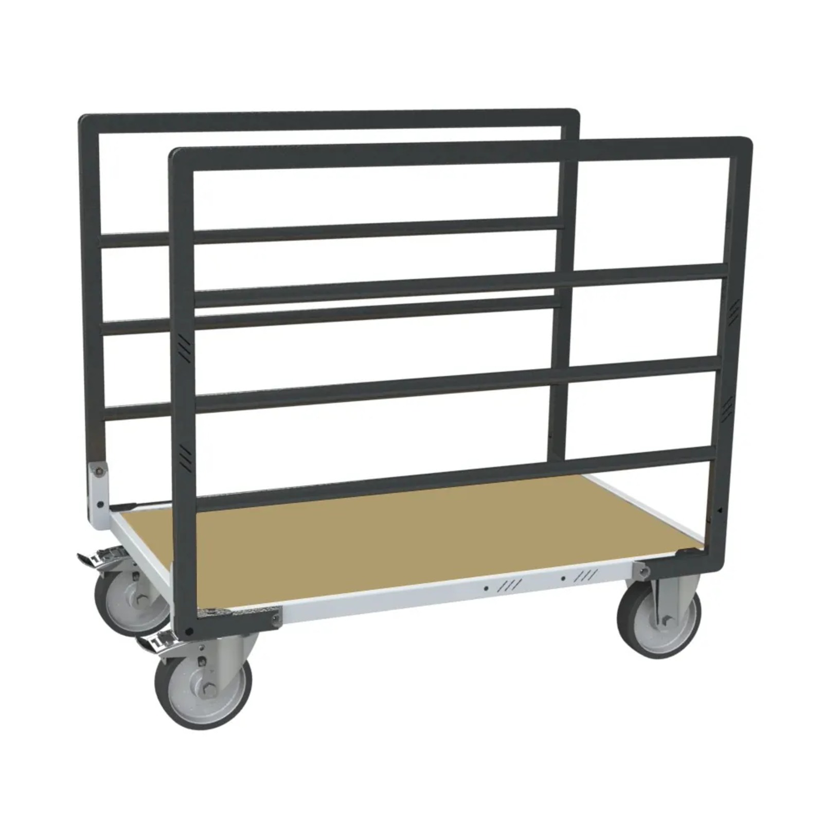 Chariot modulaire tube 2 ridelles + plateau bois 1000x600 mm 500 kg - FIMM - 806724513