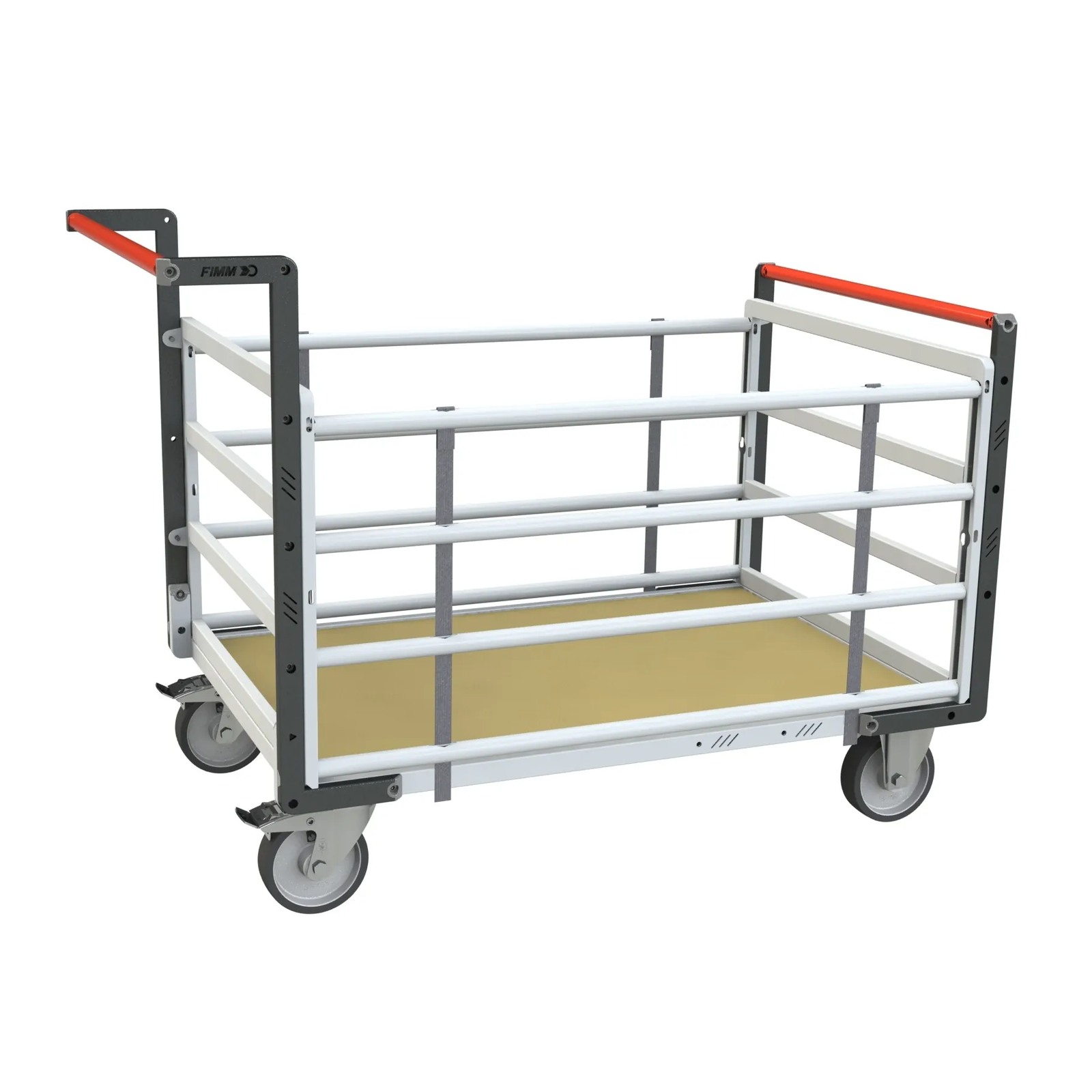 Chariot tube 2 dossiers + 2 ridelles et plateau 1000x600 mm 500 kg - FIMM - 806724515