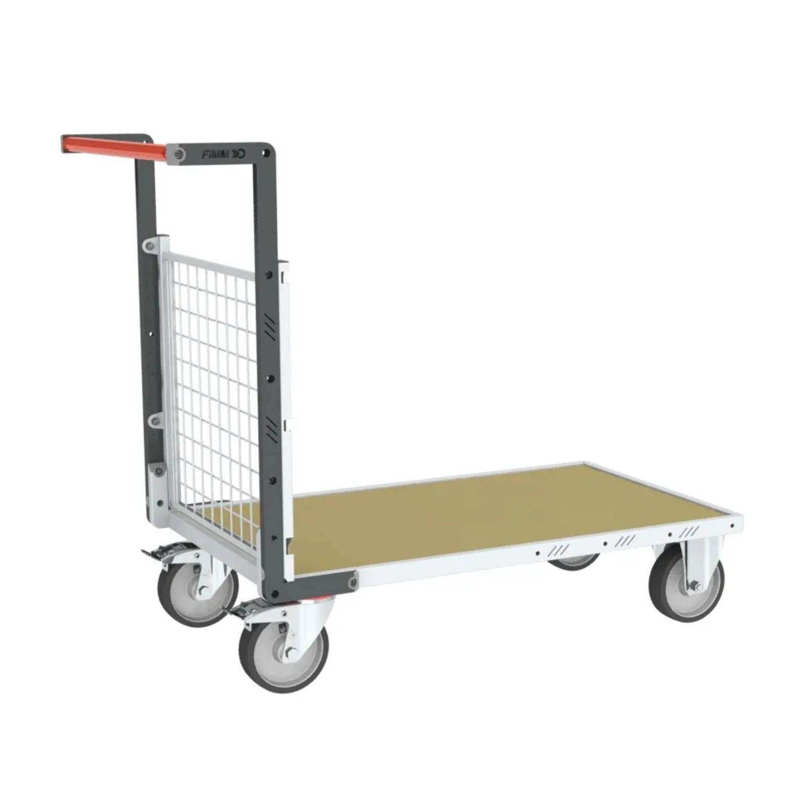 Chariot modulaire grillagé 1 dossier + plateau bois 1000x600 mm 500 kg - FIMM - 806724541