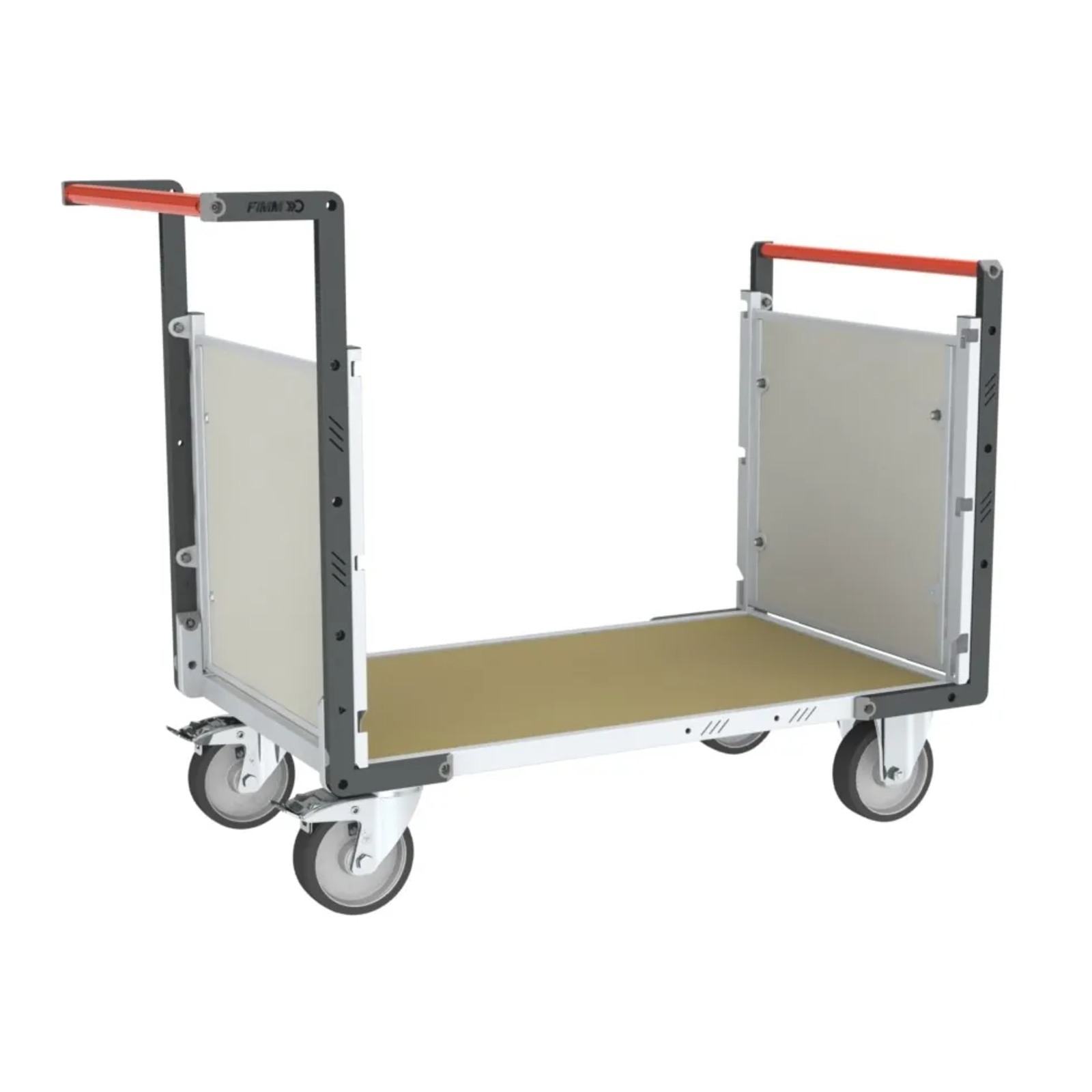 Chariot modulaire - 2 dossiers, plateau bois médium 1000x600 mm 500 kg - FIMM - 806724572