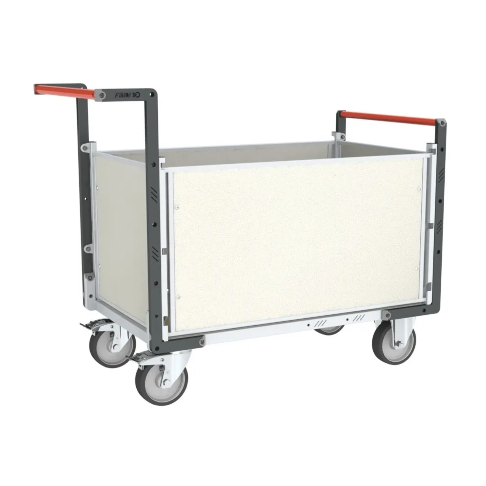 Chariot avec 2 dossiers + 2 ridelles et plateau 1000x600 mm 500 kg - FIMM - 806724575