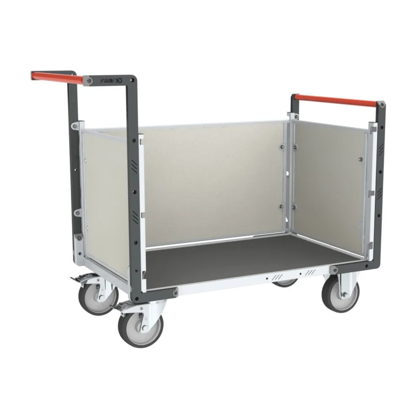 Chariot avec 2 dossiers + 1 ridelle et plateau 1000x600 mm 500 kg - FIMM - 806724594