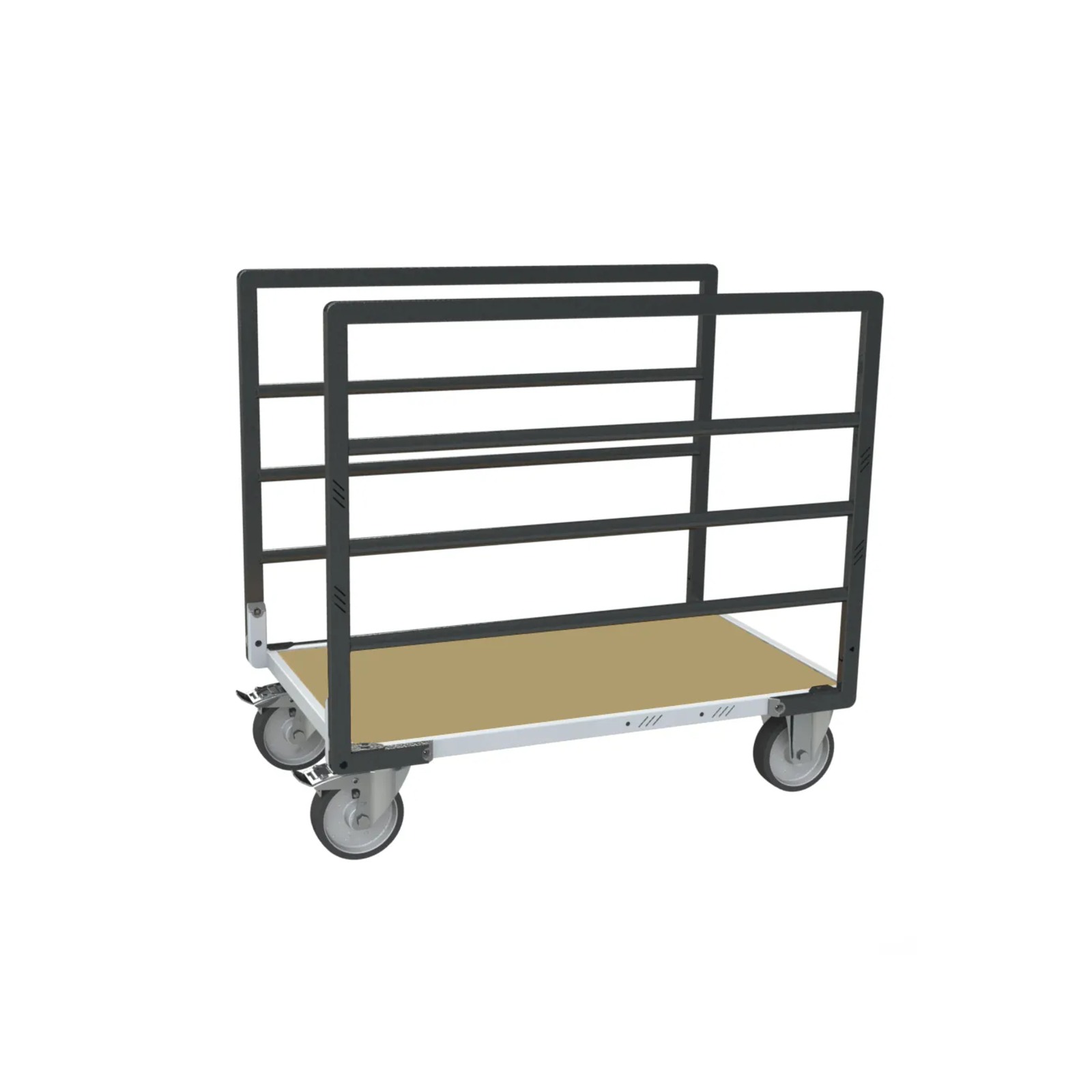 Chariot tube avec 2 ridelles et plateau bois 1200x800 mm 500 kg - FIMM - 806724613