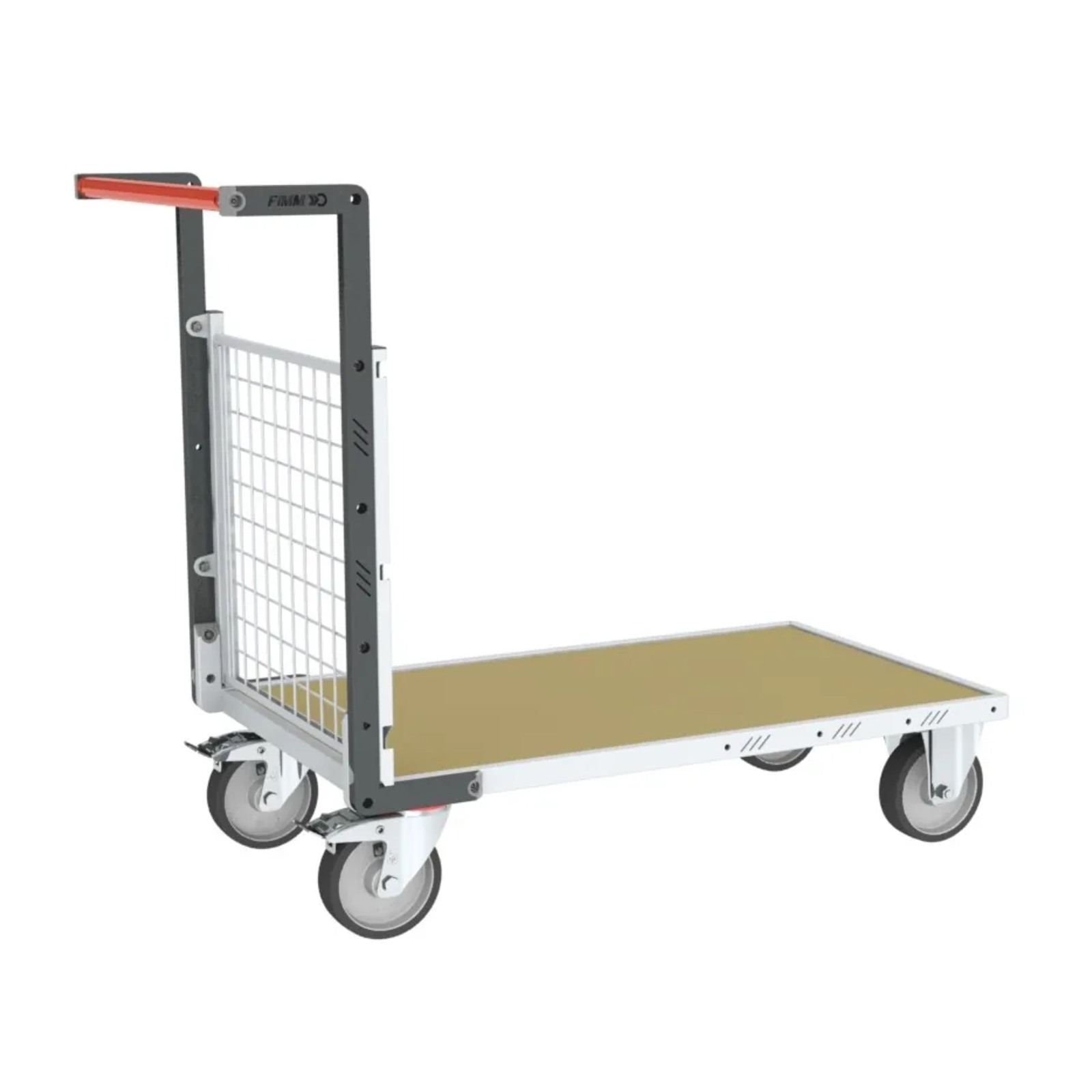 Chariot modulaire grillagé 1 dossier + plateau bois 1200x800 mm 500 kg - FIMM - 806724641
