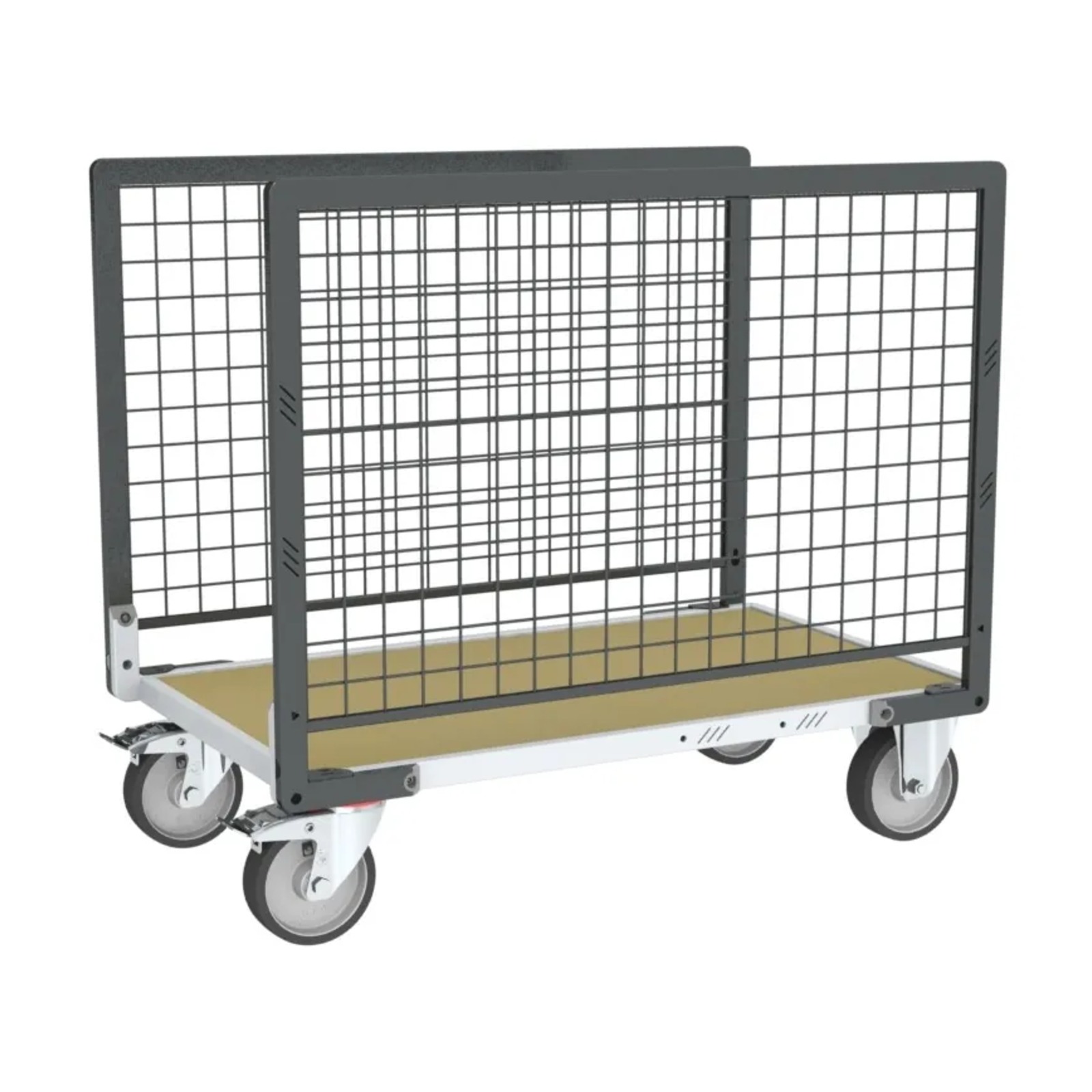 Chariot grillagé avec 2 ridelles et plateau 1200x800 mm 500 kg - FIMM - 806724643
