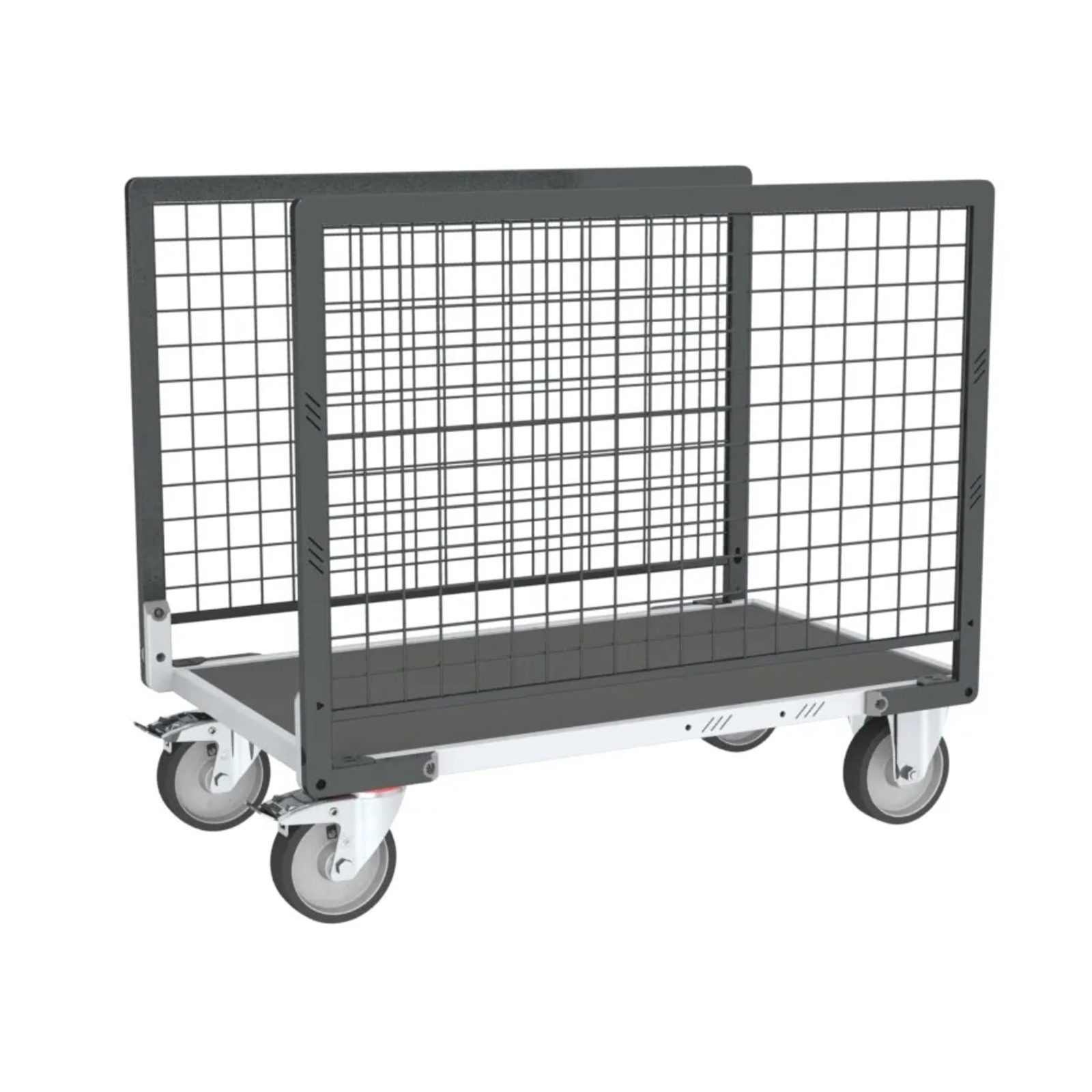 Chariot grillagé avec 2 ridelles et plateau 1200x800 mm 500 kg - FIMM - 806724663